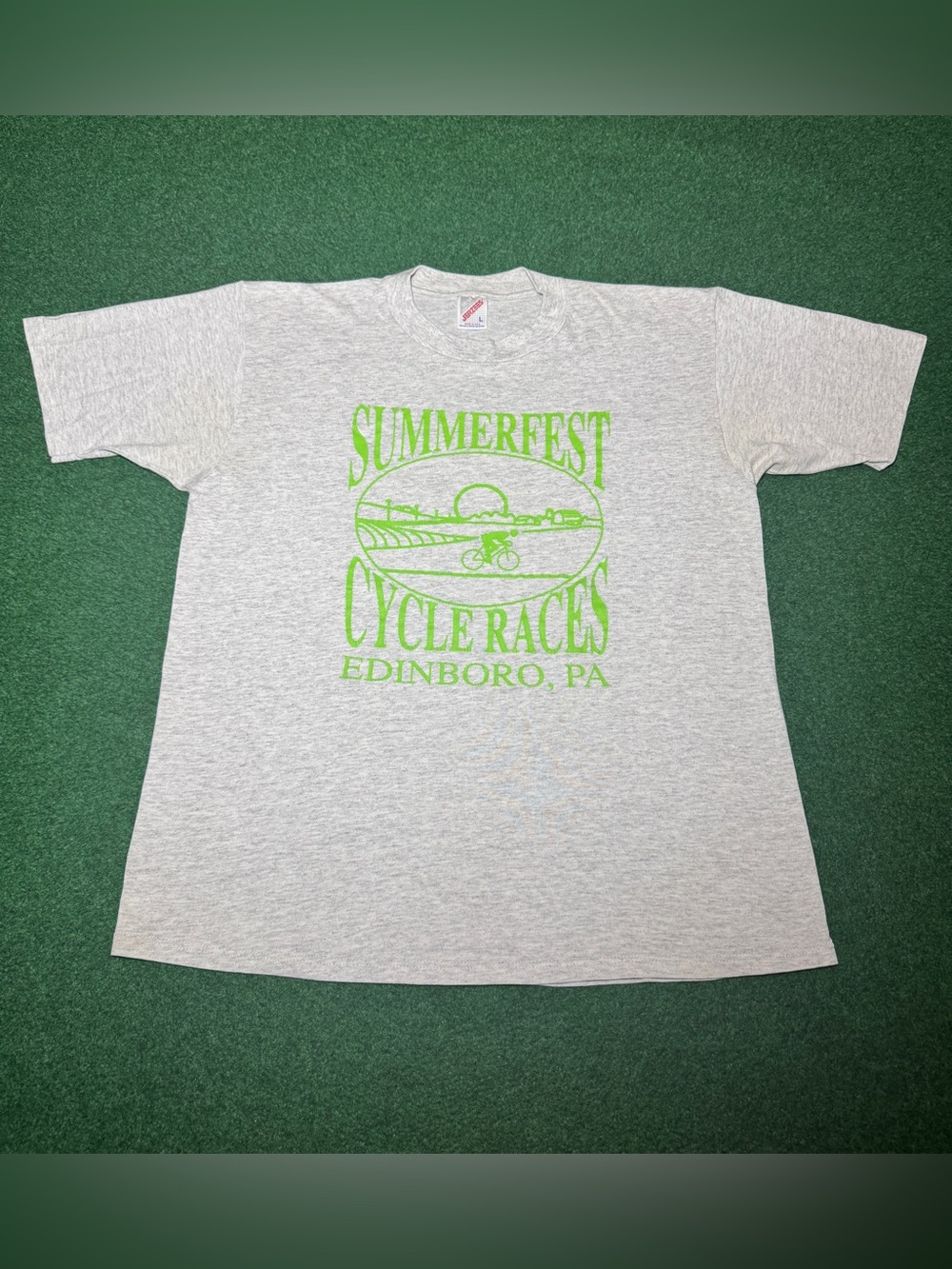 Summerfest Cycle Races T Shirt Edinboro Pa Vintage 90s Large Cycling Shirt